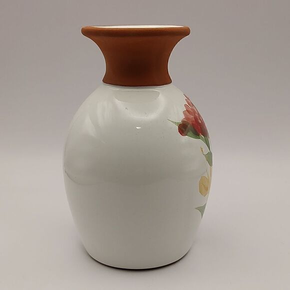 Emerson Creek Pottery Handpainted Floral Bud Vase Vintage - Picture 4 of 8